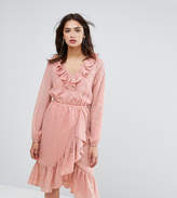 Thumbnail for your product : Y.a.s Tall Spot Ruffle Wrap Dress