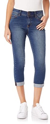 WallFlower Women's Juniors Plus-Size InstaSoft Ultra Fit Skinny Stretch Crop Jeans 