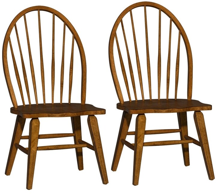 The Gray Barn Wisteria Traditional Rustic Oak Windsor Dining Chair