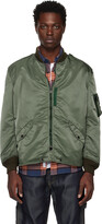 Thumbnail for your product : Rocky Mountain Featherbed Green Deadstock Nylon Bomber Jacket