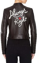 Thumbnail for your product : Alice + Olivia Women's Gamma Embroidered Leather Jacket