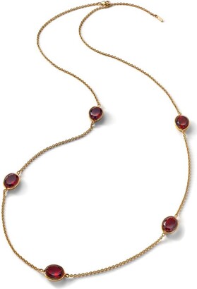 Baccarat Gold Vermeil Croisé Red Long Necklace