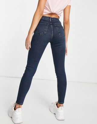 Topshop Jamie jeans in blue black - ShopStyle