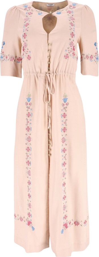 Vilshenko Silk Embroidered Dress
