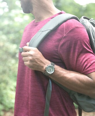Citizen Eco-Drive Men's Chronograph Nighthawk Gray Stainless Steel Bracelet Watch 43mm