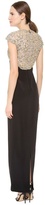 Thumbnail for your product : Reem Acra Silk Crepe Column Gown