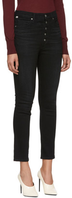 Citizens of Humanity Black Olivia High-Rise Exposed Fly Jeans