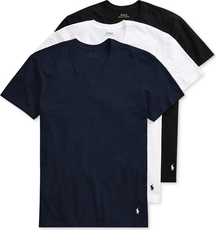 Polo Ralph Lauren Men's VNeck Classic Undershirt 3Pack Cruise Navy