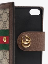 Thumbnail for your product : Gucci brown Ophidia GG chain iPhone 7/8 case