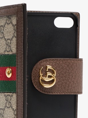 Gucci brown Ophidia GG chain iPhone 7/8 case
