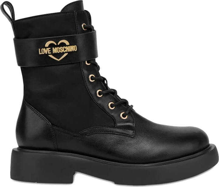 Love Moschino Lace-Up Boots