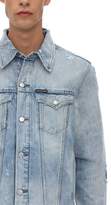 Thumbnail for your product : Calvin Klein Jeans Distressed Cotton Denim Jacket