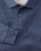 Thumbnail for your product : Charles Tyrwhitt Indigo pique long sleeve polo