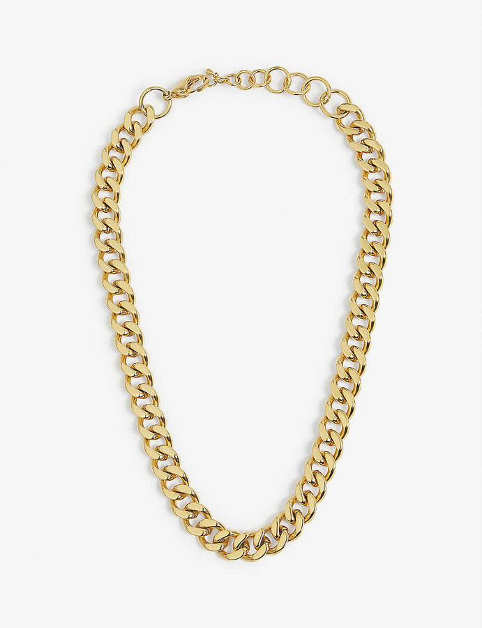 Oma The Label Cuban-link 18ct gold-plated brass necklace - ShopStyle