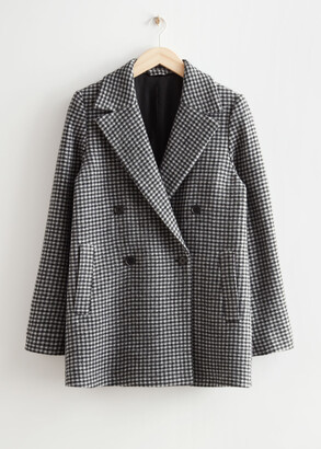 And other stories Boxy Houndstooth Blazer