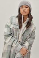 Thumbnail for your product : Nasty Gal Womens Longline Oversized Check Longline Shirt Jacket