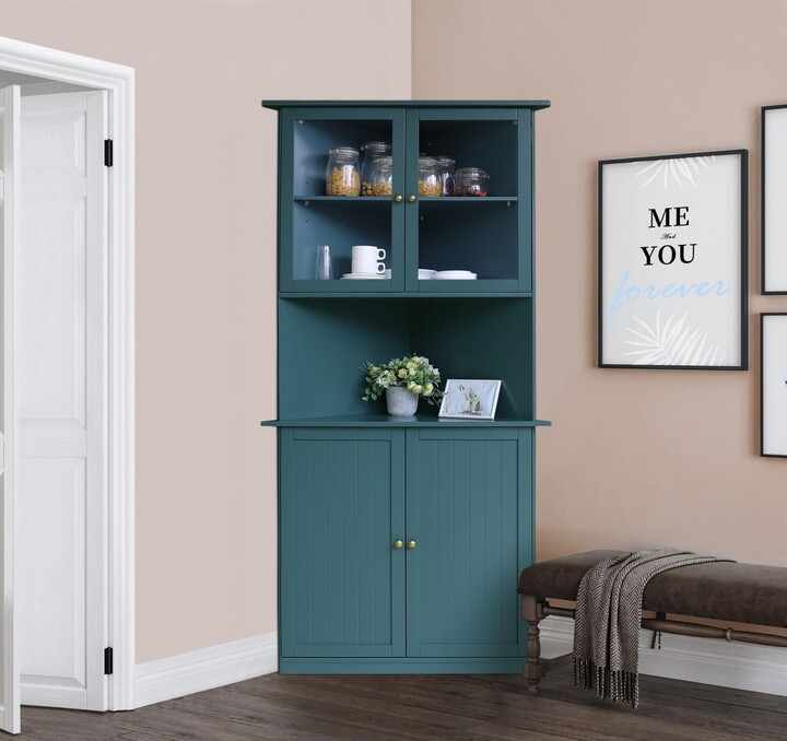 VEIKOUS 71'' Tall Corner Storage with Doors and Shelves ShopStyle