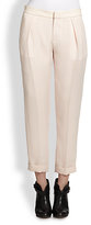 Thumbnail for your product : Rag and Bone 3856 Rag & Bone Mo Leather-Trimmed Straight-Leg Ankle Pants