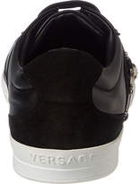 Thumbnail for your product : Versace Signature Medusa Crest Leather & Suede Sneaker