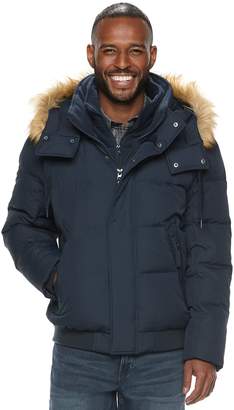 Andrew Marc Am Studio By Men's AM Studio by Down Hooded Faux-Fur Bomber Jacket