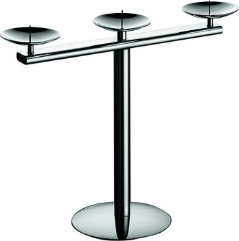 Giotto 9.29'' H 18/10 Stainless Steel Dining Room Candlestick