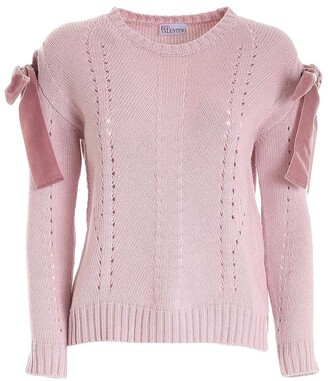 I-N-C Womens Bow Trimmed Knit Sweater