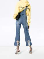 Thumbnail for your product : Sjyp Distressed Flared Dungarees