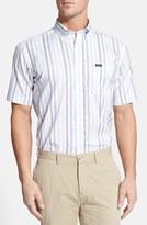 Thumbnail for your product : Façonnable Stripe Classique Fit Short Sleeve Sport Shirt