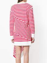 Thumbnail for your product : MM6 MAISON MARGIELA asymmetric striped dress