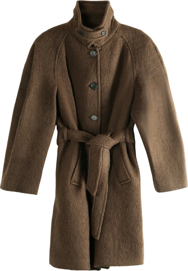 AMOMENTO Belted Button Coat