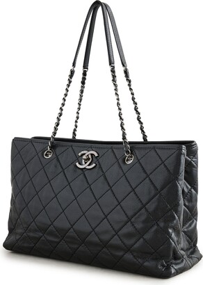 Large Quilted Black Tote