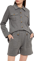 Thumbnail for your product : ELSE Mélange cotton-blend fleece pajama top