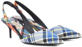 Burberry Annice checked slingback pumps