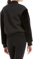 Thumbnail for your product : Max Studio faux-fur sleeved bomber