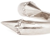 Thumbnail for your product : Nobrand Double spike skull ring