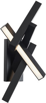 Modern Forms Chaos Black 4 - Bulb 11.5" H Integrated LED Frosted Glass Outdoor Armed Sconce