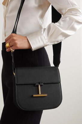 granske Oprør jeg er glad Tom Ford Tara Mini Textured-leather Shoulder Bag - Black - ShopStyle