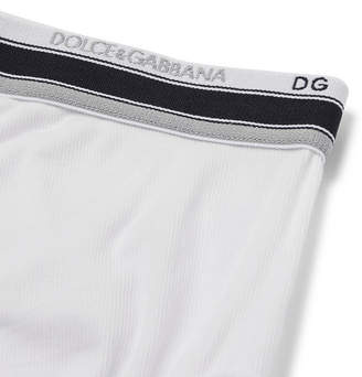 Dolce & Gabbana Ribbed Stretch-Cotton Briefs