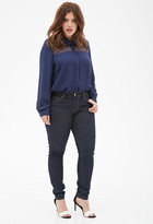 Thumbnail for your product : Forever 21 FOREVER 21+ Plus Size Lace-Paneled Lattice-Back Blouse