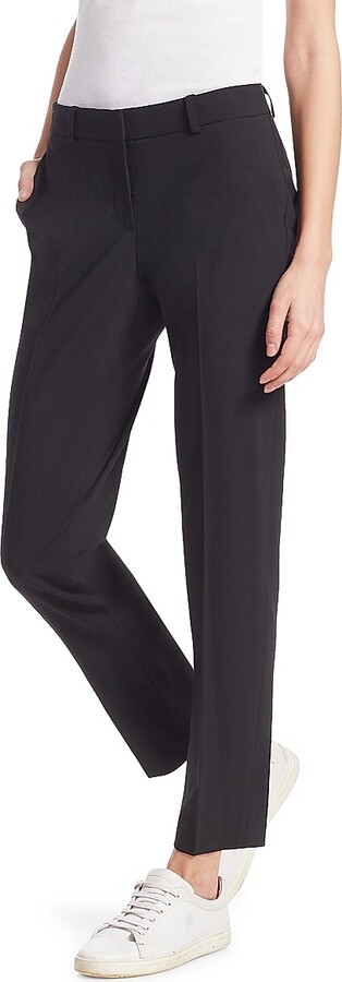 Theory Women's Treeca Skinny-Leg Cropped Classic Suiting Pants - Black - Size 00