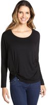 Thumbnail for your product : Wyatt black stretch jersey shirred detail top