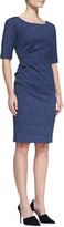 Thumbnail for your product : Lela Rose Printed Side-Ruched Dress