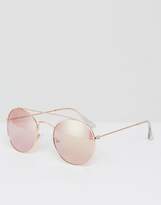 Thumbnail for your product : A. J. Morgan Aj Morgan Round Metal Sunglasses In Rose Gold