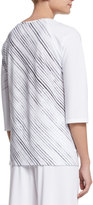 Thumbnail for your product : Shamask 3/4-Sleeve Screen-Print Tunic