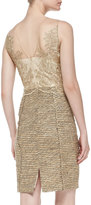 Thumbnail for your product : Kay Unger New York Sleeveless Tweed-Skirt Cocktail Dress
