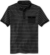 Thumbnail for your product : Sean John Noir Striped Short-Sleeve Polo