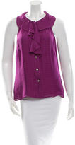 Thumbnail for your product : Lela Rose Silk Sleeveless Top