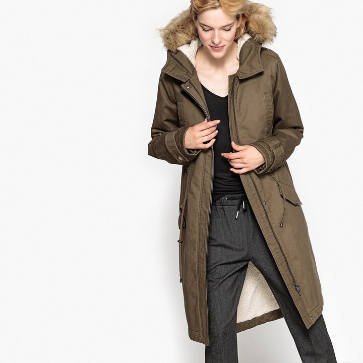 fur lined hooded parka ladies