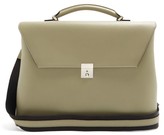 Thumbnail for your product : Valextra Grained-leather Briefcase - Green