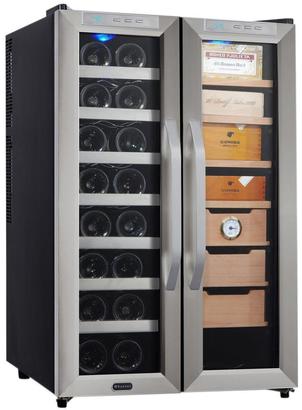 Whynter Freestanding 3.6 cu. ft. 16-Bottle Wine Cooler and Cigar Humidor Center